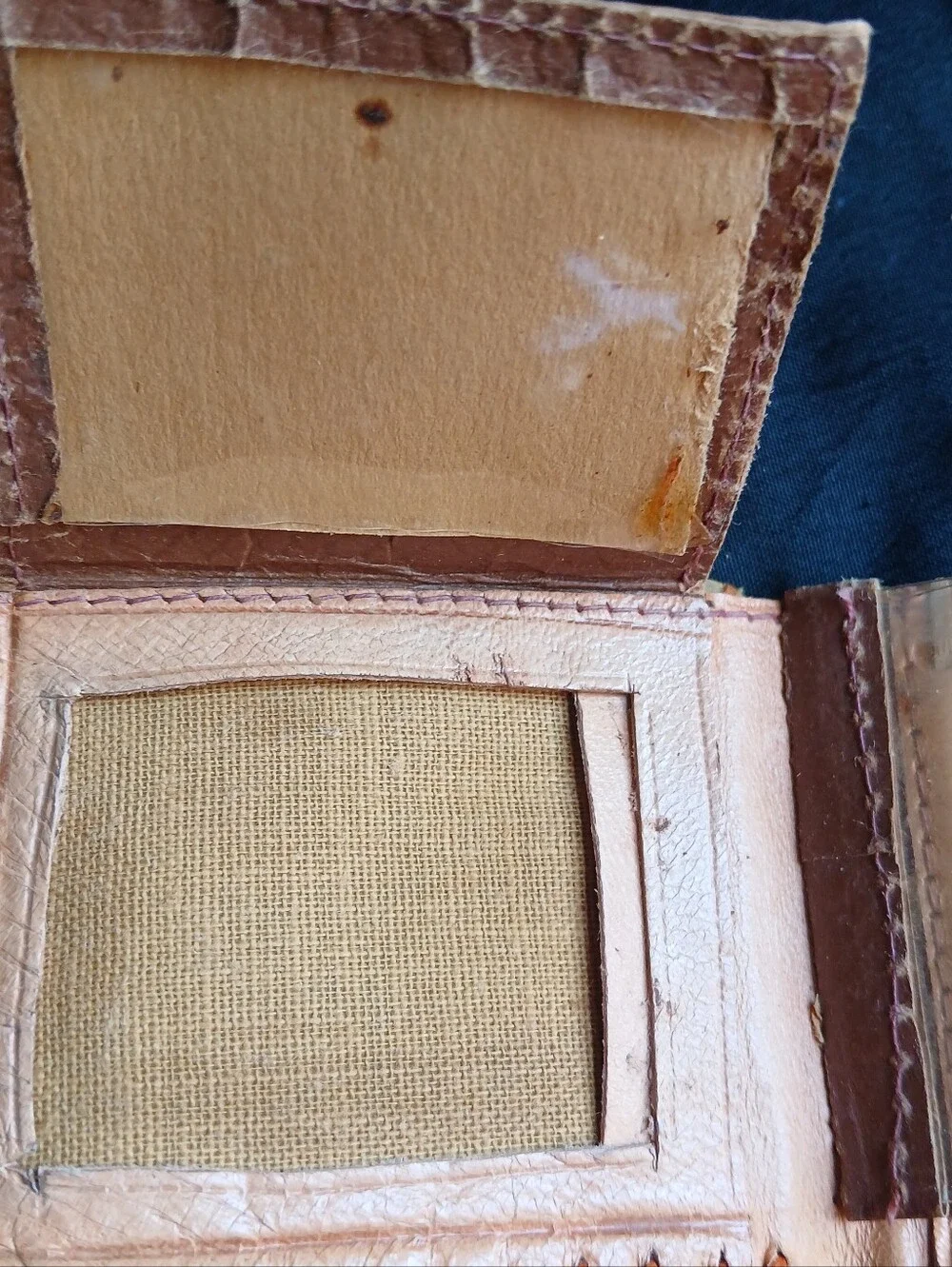 Hand-Tooled Floral Leather Wallet - Tan